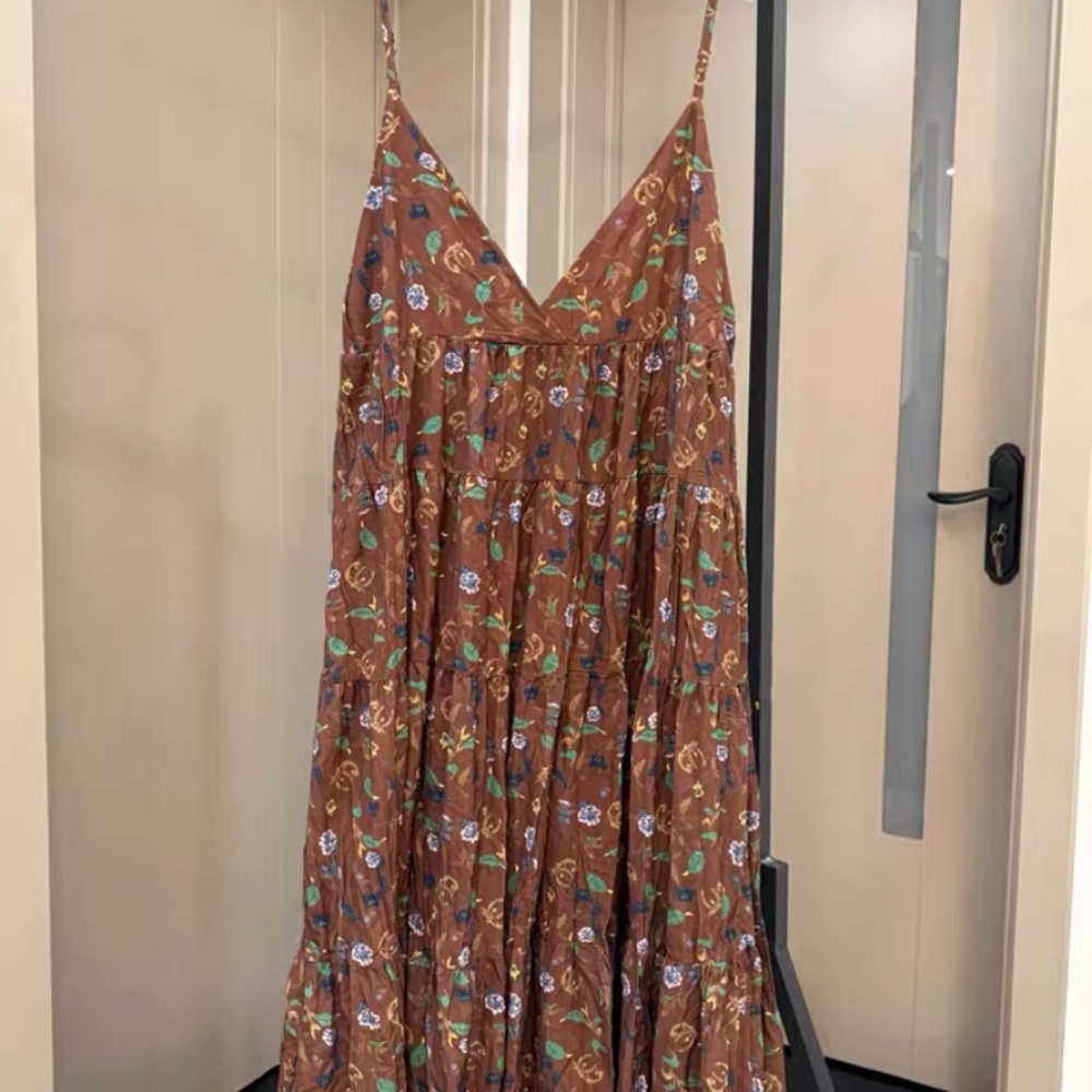 GK Brown Floral Maxi Dress